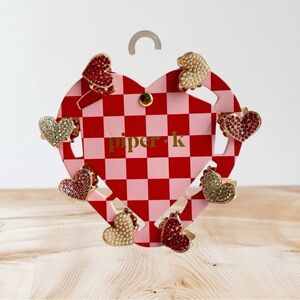 Piper K Set of 8 Heart Mini Hair Clips perfect for Valentine’s Day